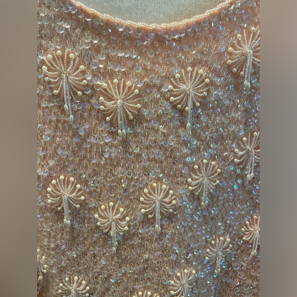 Monet Pink Beaded Women's Top - Picture 4 of 5